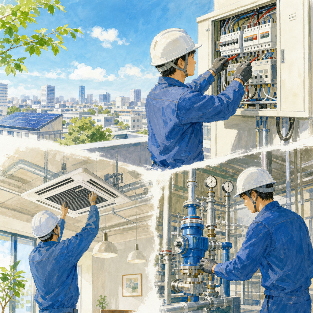 株式会社三栄電工で磨く3分野の設備工事スキル