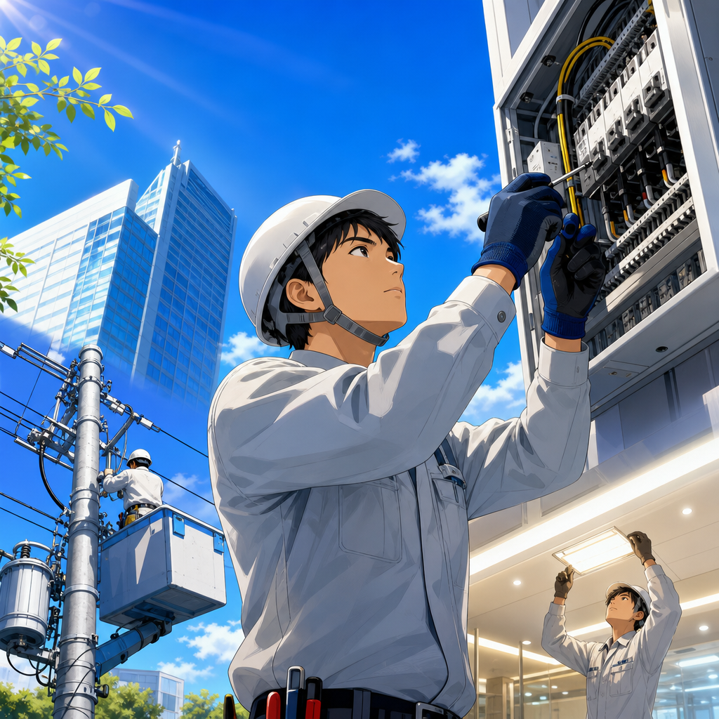 株式会社三栄電工で電気設備工事を基礎から担う