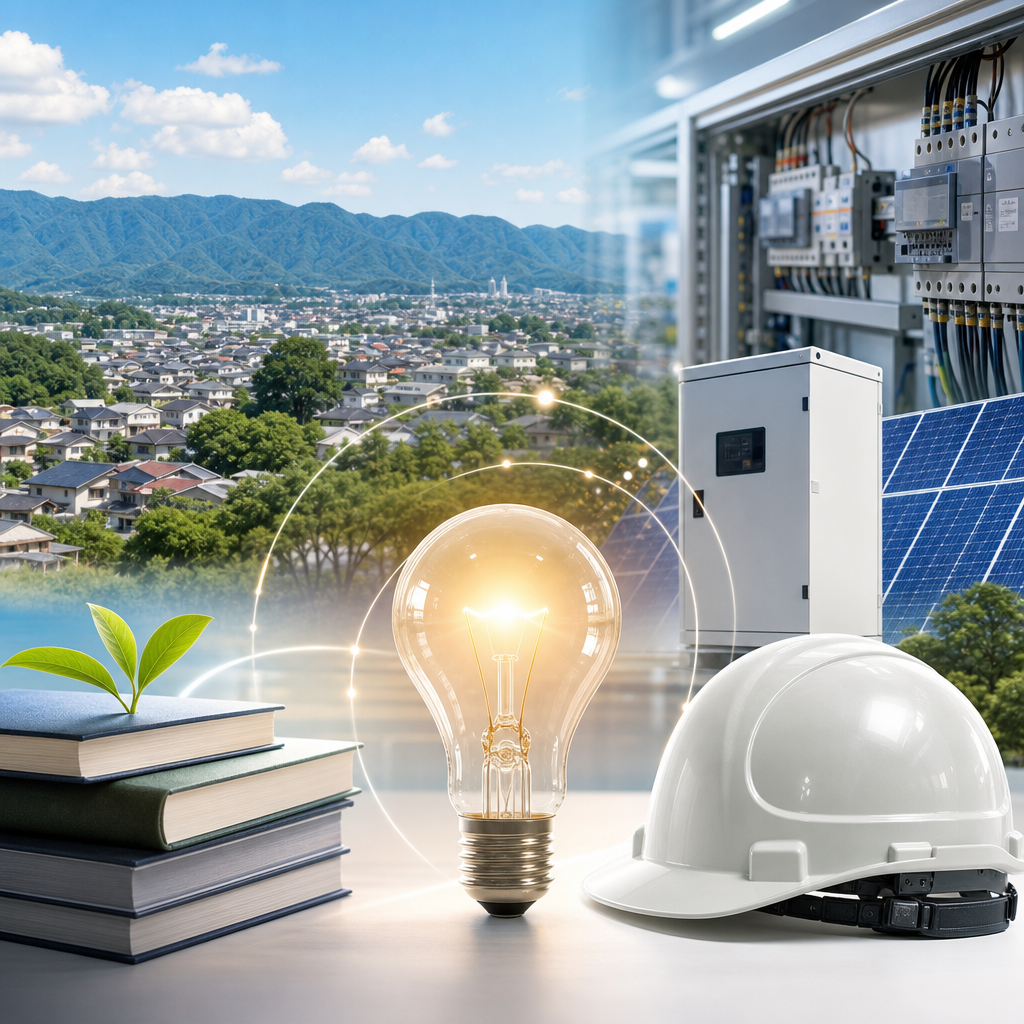 武蔵村山の電気設備工事で資格と安全を育てる