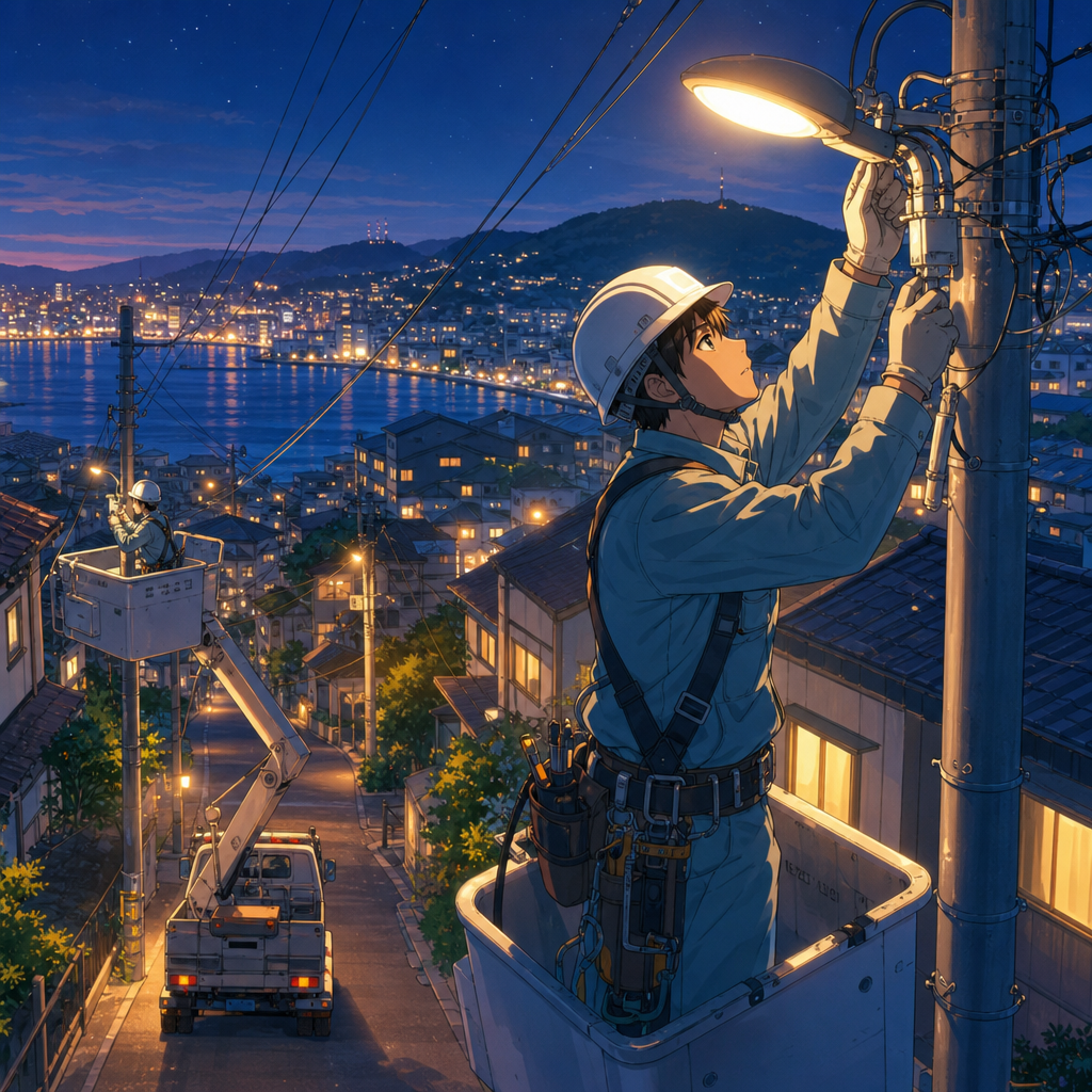 株式会社三栄電工で地域の灯りを守る仕事